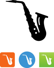 Saxophone Icon - Illustration