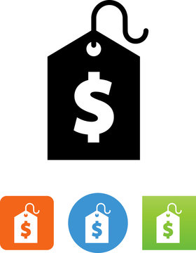 Sale Tag With Dollar Sign Icon - Illustration