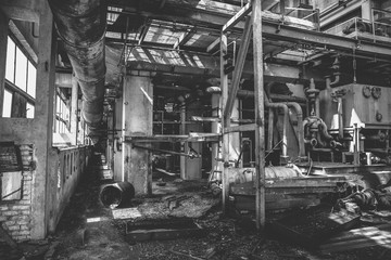 Abandoned factory interior inside