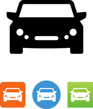 Sedan Front View Icon - Illustration
