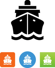 Ship Front View Icon - Illustration