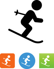 Skier Icon - Illustration