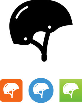 Skateboard Helmet Icon - Illustration