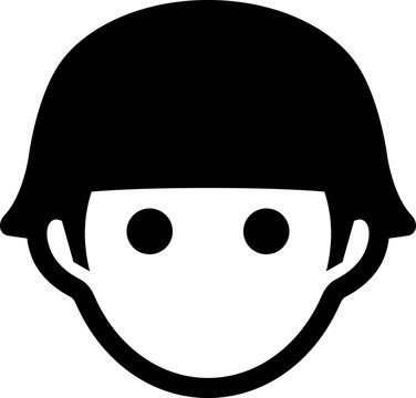 Soldier With Army Helmet Icon