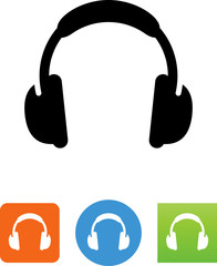 Stereo Headphones Icon - Illustration