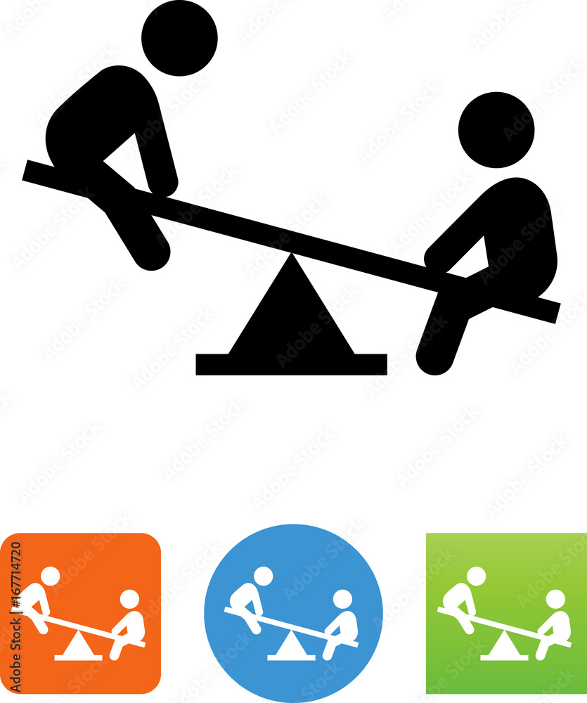 Sticker Teeter Totter Icon - Illustration