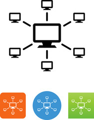Fototapeta na wymiar Terminal Operating System Network Icon - Illustration