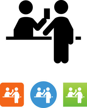 Ticket Counter Icon - Illustration