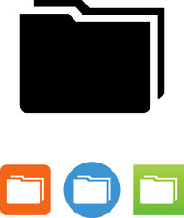 Two Folders Icon - Illustration