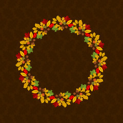 Elegant and beautiful autumn leaves and elements. Bright images for Thanksgiving Day
