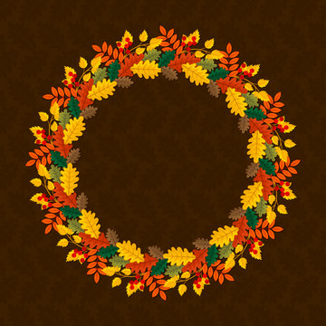 Elegant and beautiful autumn leaves and elements. Bright images for Thanksgiving Day