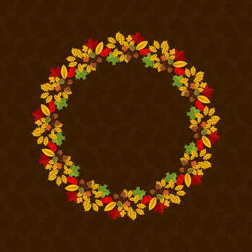 Elegant and beautiful autumn leaves and elements. Bright images for Thanksgiving Day