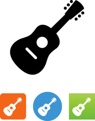 Vector Acoustic Guitar Icon - Illustration