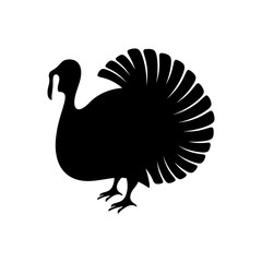 Logo and symbol of a turkey for Thanksgiving.