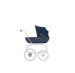 Fototapeta na wymiar the color isolated icon of baby carriage. The pram for walking with baby on the open air