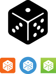 Vector Dice Icon - Illustration