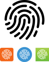 Vector Fingerprint Icon - Illustration