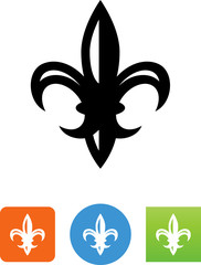 Vector Fleur De Lis Icon - Illustration