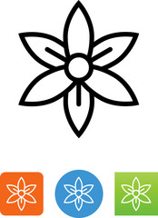 Vector Flower Icon - Illustration