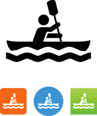 Vector Kayak Icon - Illustration
