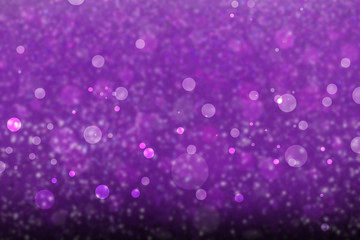 purple glitter background with bokeh lights, sparkling abstract background with floating purple and white light circles
