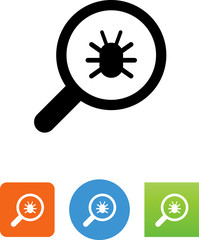 Obraz premium Vector Search For Bugs Icon - Illustration