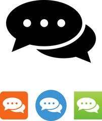 Vector Speech Bubbles Icon - Illustration