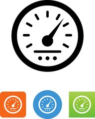 Vector Speedometer Icon - Illustration