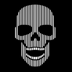 grunge skull coat of arms