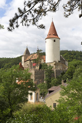 Krivoklat, Royal hunting gothic Castle, its origins date back to the 12th century, Czech Republic