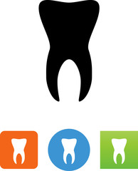 Vector Tooth Icon - Illustration