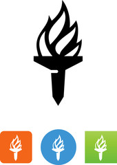 Vector Torch Icon - Illustration