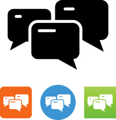 Fototapeta premium Voices Icon - Illustration