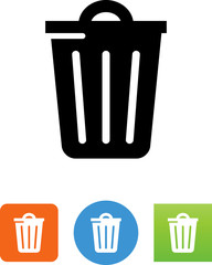 Waste Basket Icon - Illustration