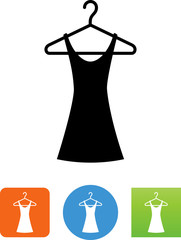 Women's Dress On A Hanger Icon - Illustration