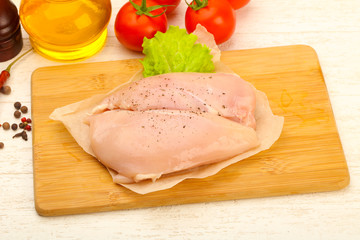 Raw chicken breast