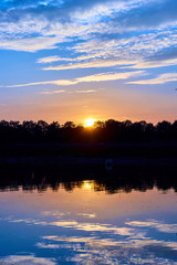 lake sunset landscape