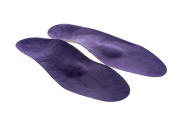 orthopedic insoles on white background