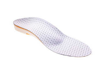 orthopedic insoles on white background