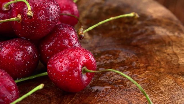 Cherries as not loopable roating 4K UHD footage