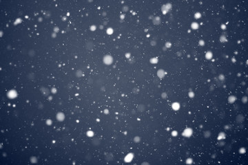 Obraz na płótnie Canvas snowfall in the evening