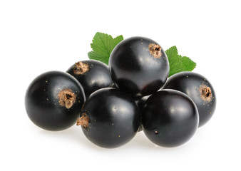 Black currant isolated on white background