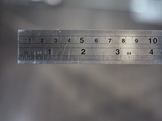 Part of stainless steel ruler