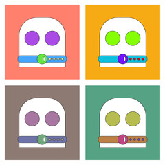 flat vector icon design collection sadomasochism mask