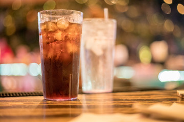 Drinks on counter