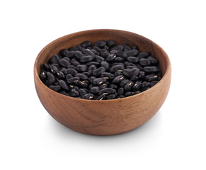 black beans, isolated on white background