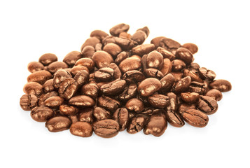 Coffee beans. Isolated on a white background..