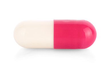  capsules isolated on white background.