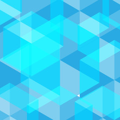 Fototapeta na wymiar Abstract blue color geometric shape background