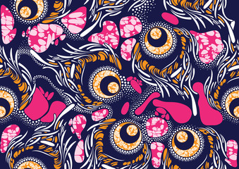 Textile fashion african print fabric super wax